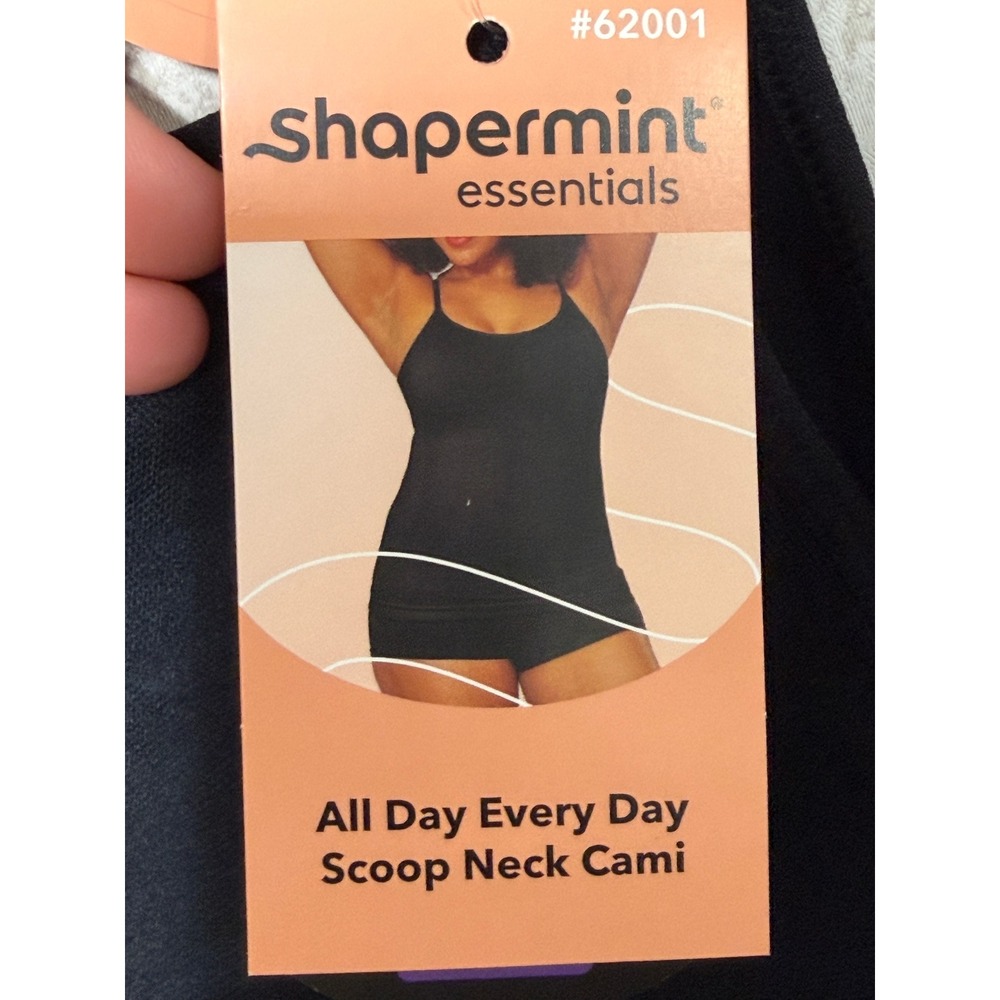 Shapermint Essentials Black All Day Every Day Scoop Neck Cami Tank Top 2XL‎ - Picture 2 of 5